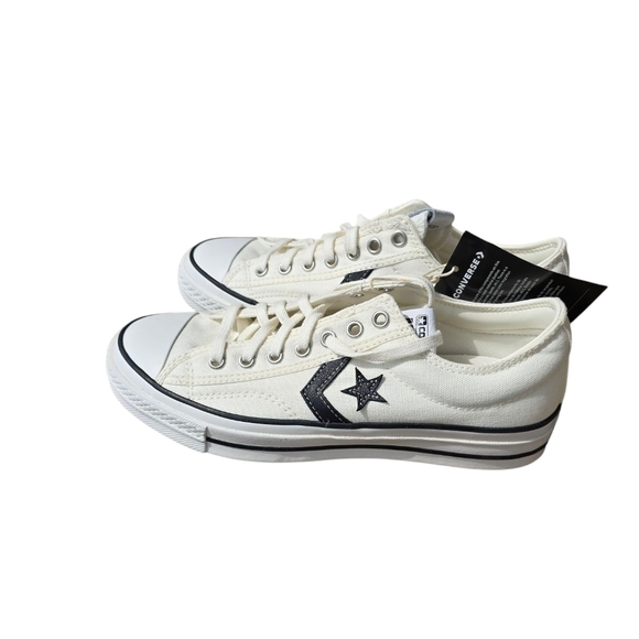 NEW Converse Star Player 76 Premium Canvas White Black Size Mens 7.5 Womens 8.5 - Picture 8 of 12